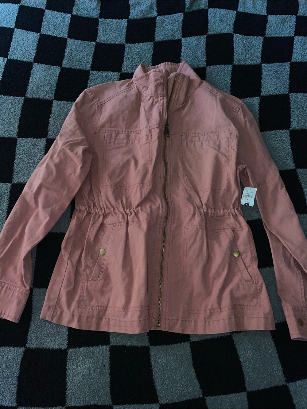 Old Navy Dusty Rose Utility Jacket with Zip